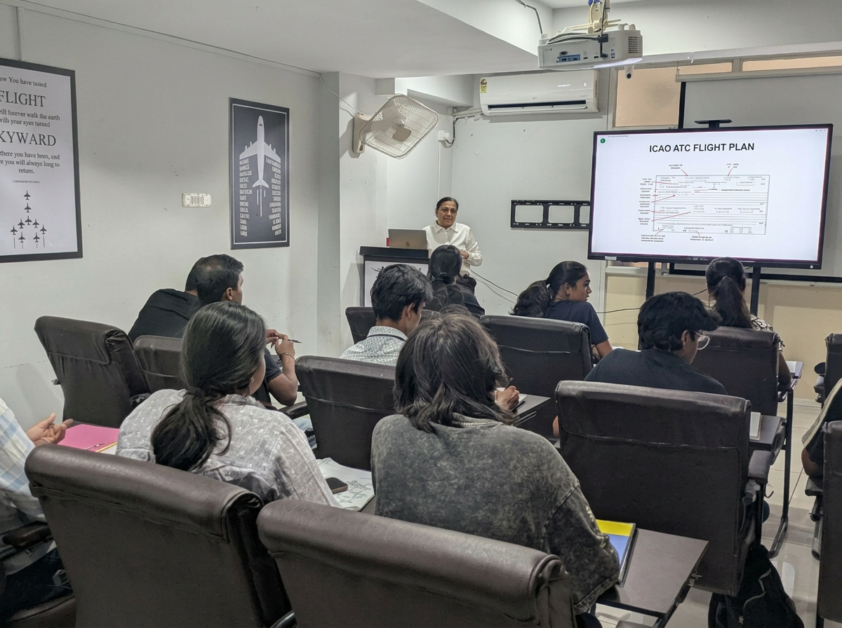 Captain Preeti teaching DGCA ground classes at CPAC Indore