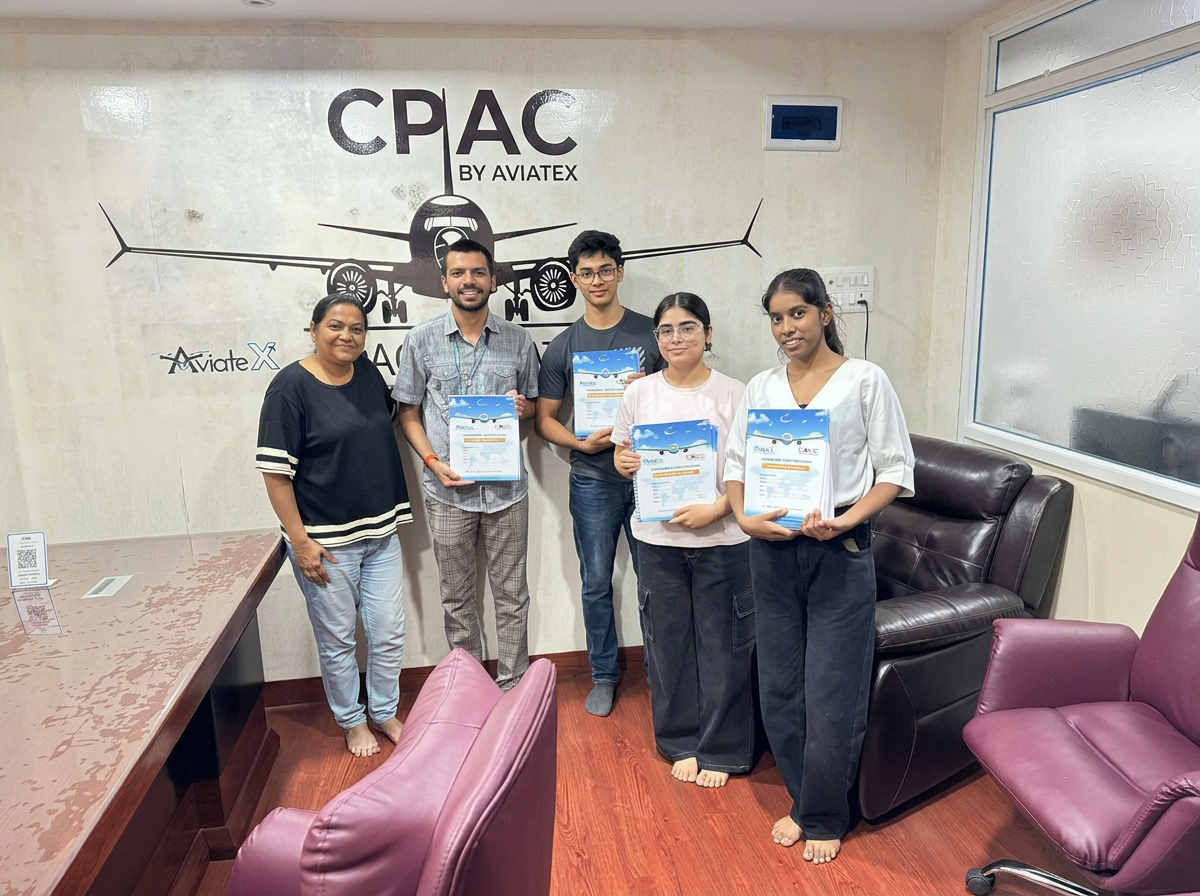 CPAC aviation students with certificates