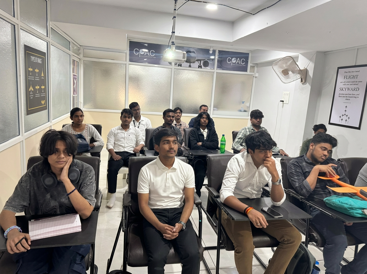 CPAC students attending aviation classroom training