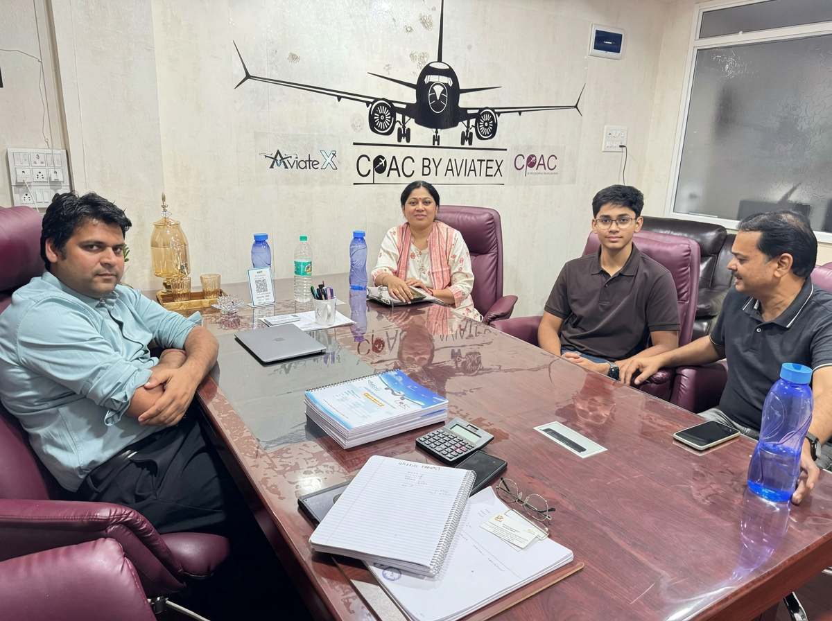 CPAC aviation counselling session with student and parents