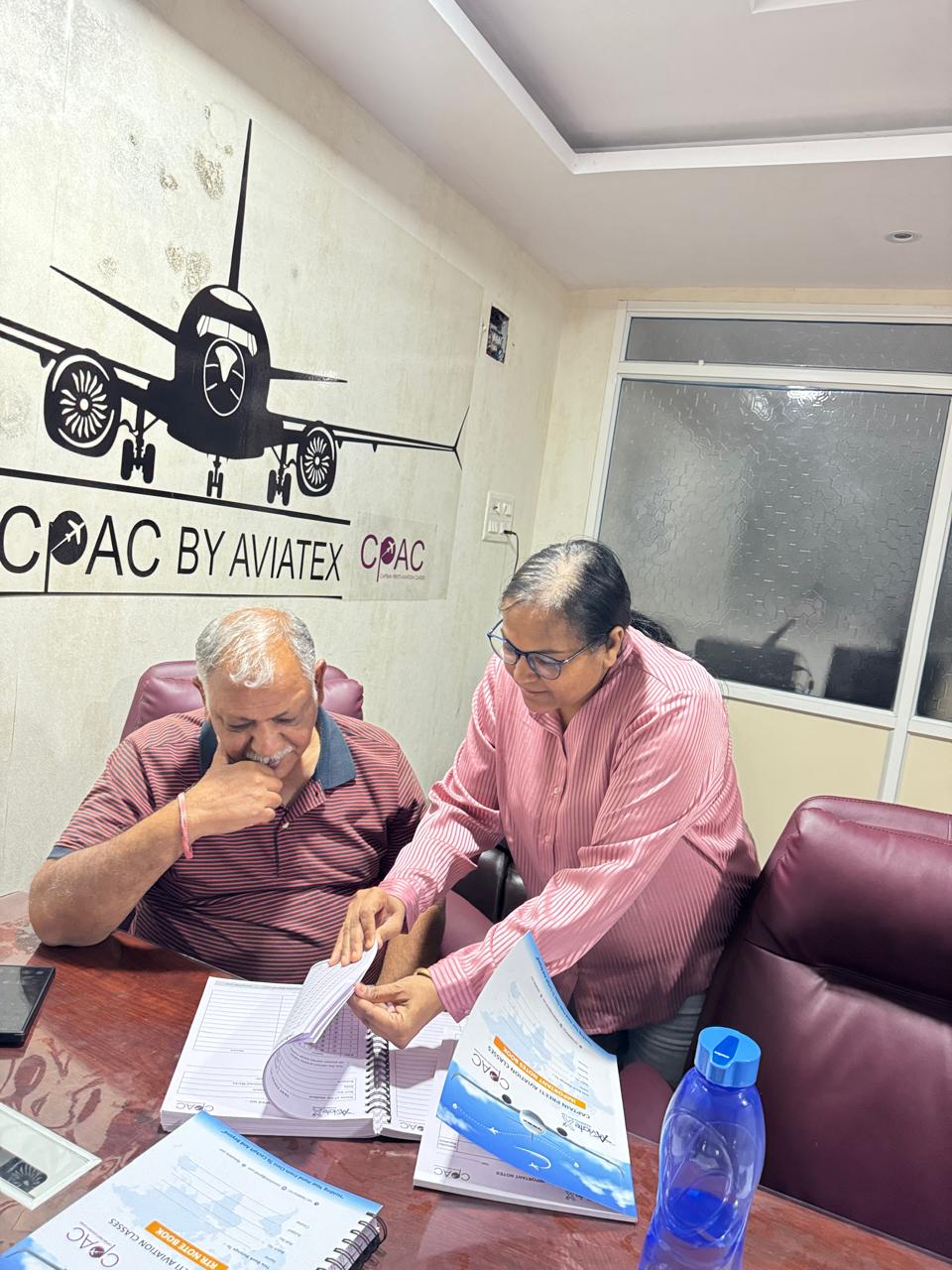 Captain Preeti with Captain Manoj during aviation guidance at CPAC