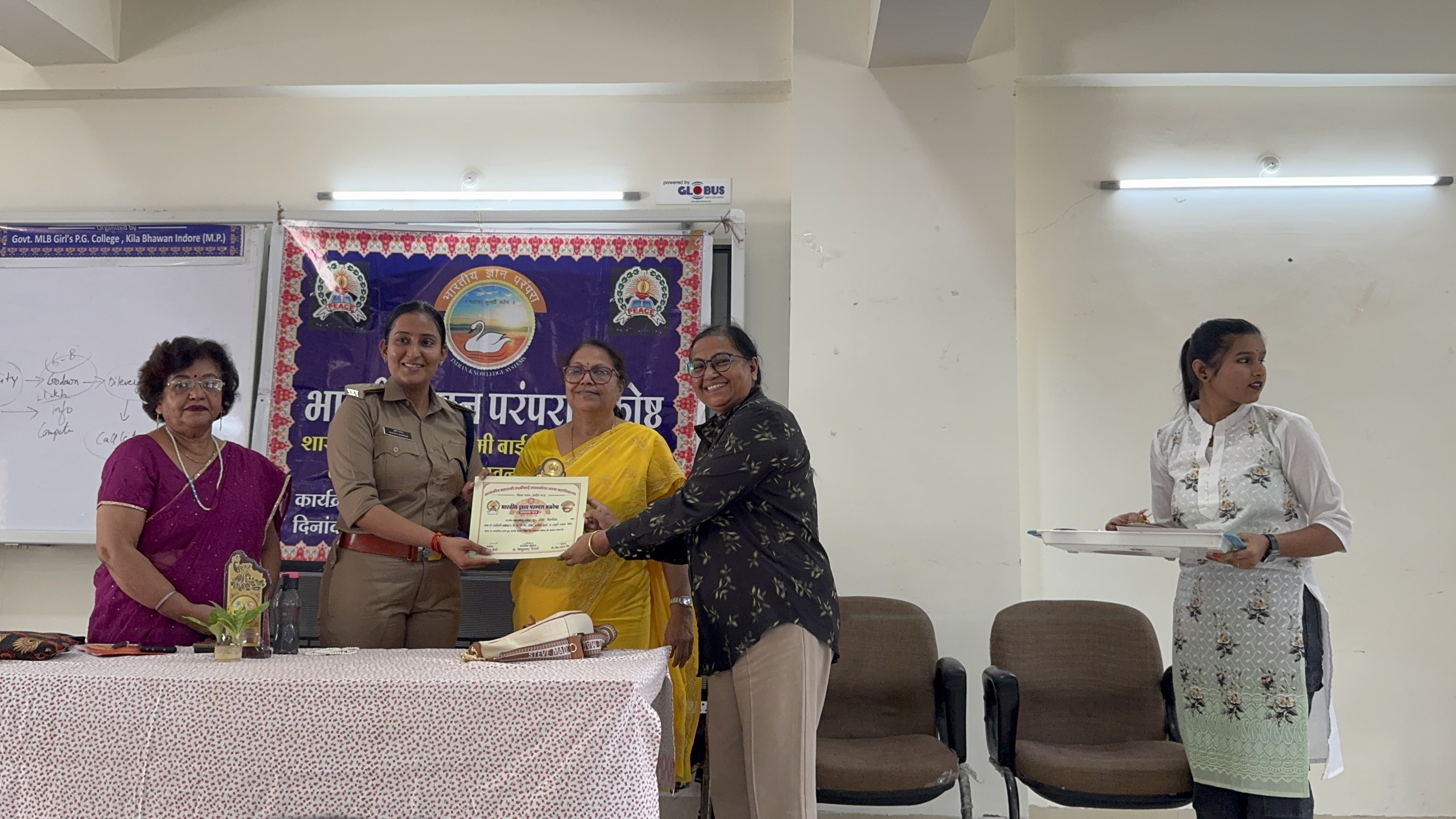 Captain Preeti at an Indore public recognition event