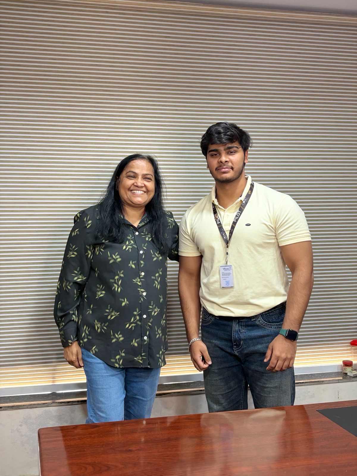 Captain Preeti with CPAC student Kanishk