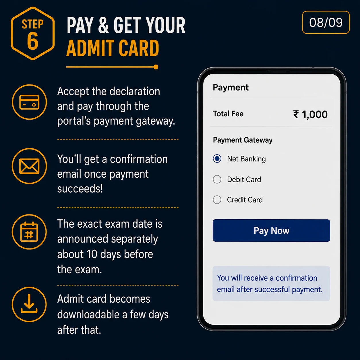 Pay and Get Your Admit Card